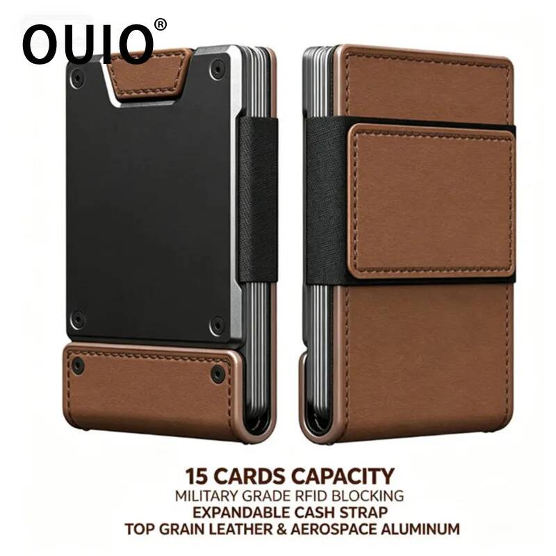 Money Clip Magnetic - OUIO Men's RFID Blocking Minimalist Leather