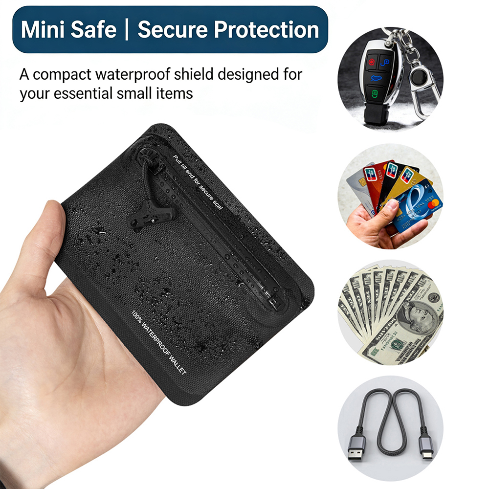 100% Waterproof Zipper Coin Pu - đánh giá và giá Leather Edc. Carry Pouch
