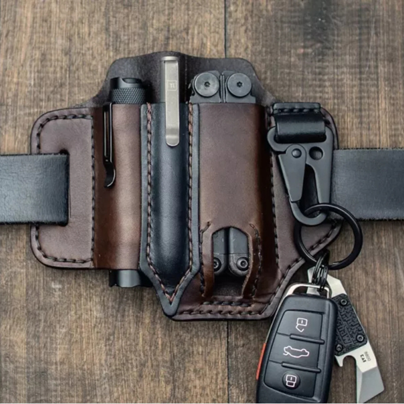 EDC Tactical Leather Pouch Ret - đánh giá và giá Leather Edc. Carry Pouch