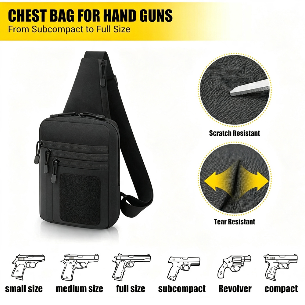 Concealed Carry Chest Gun Bag  - đánh giá và giá Edc Carry Gun