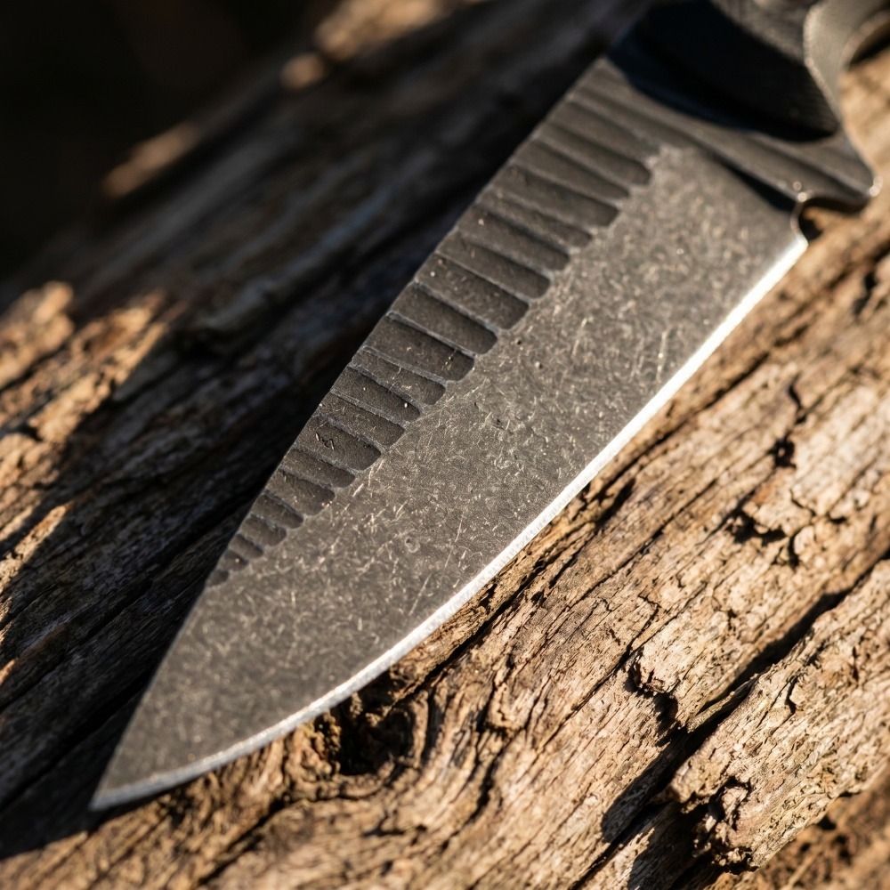 Full Tang Bushcraft Knife D2 B - đánh giá và giá Edc Carry Fixed Blade