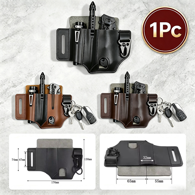 EDC PU Leather Tool Pouch Mult - đánh giá và giá Leather Edc. Carry Pouch