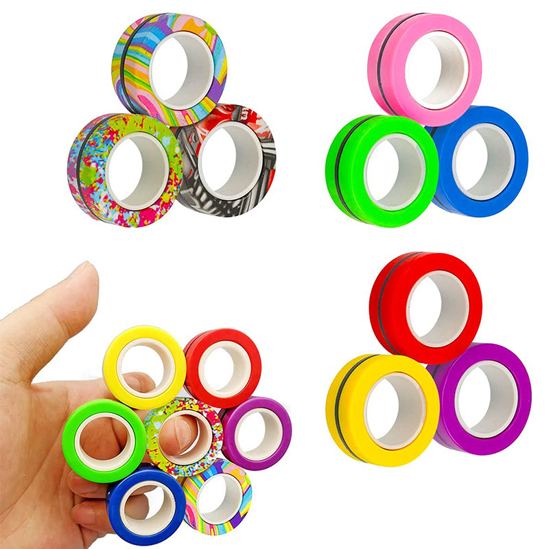 3PCS Fingertip Magnetic Rings  - đánh giá và giá Fidget Spinner Bearing
