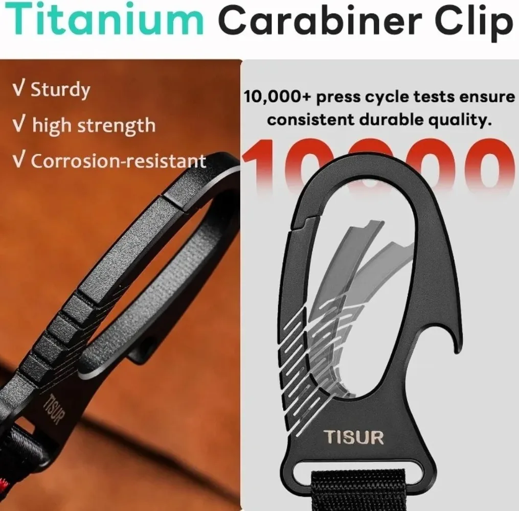 Titanium Carabiner Keychain Cl - đánh giá và giá Edc Carry Clip