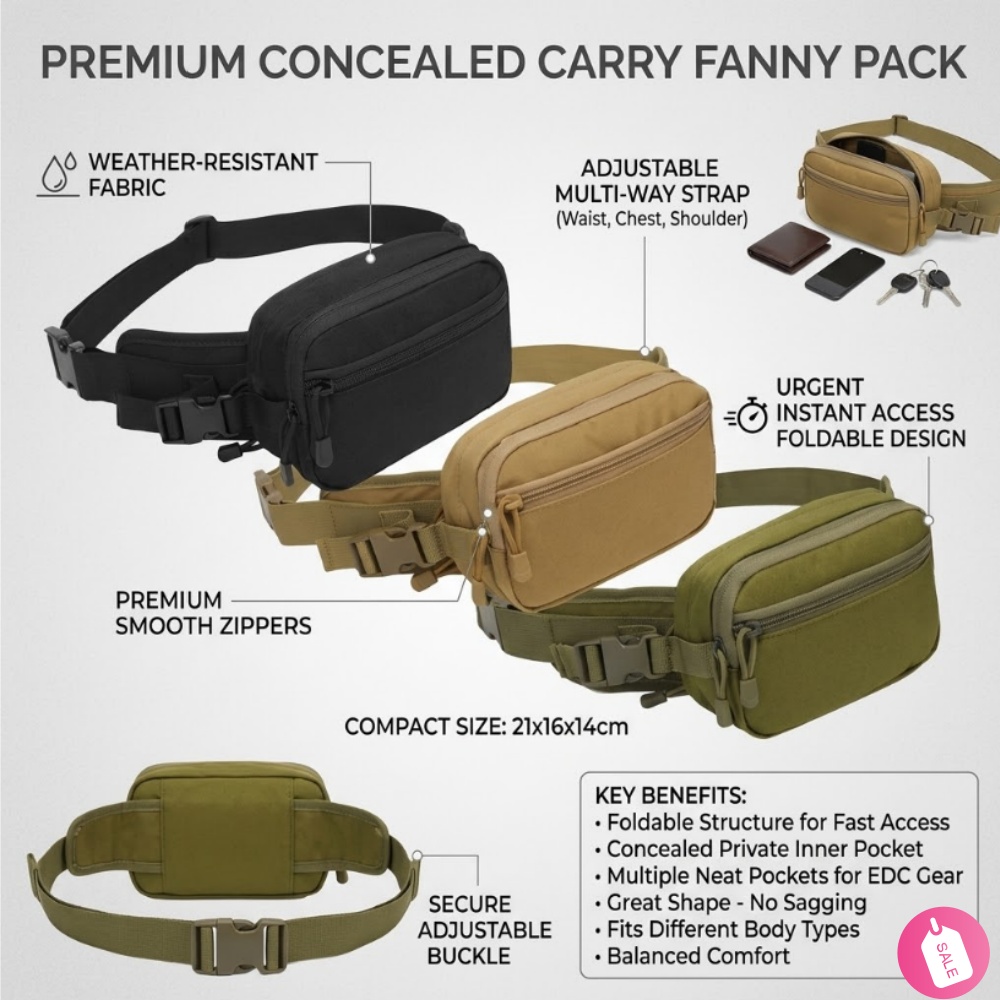 Tactical Concealed Carry Fanny - đánh giá và giá Edc Carry Bag For Men