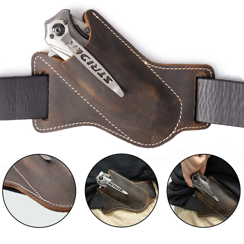 Leather Folding Knife Sheath,  - đánh giá và giá Leather Edc. Carry Pouch