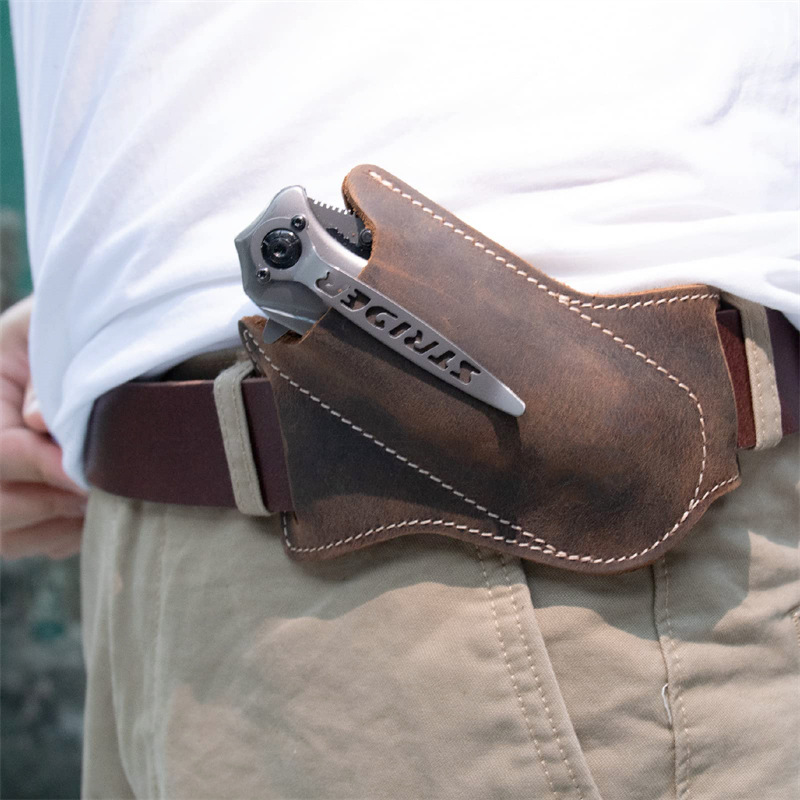 Leather Folding Knife Sheath,  - đánh giá và giá Leather Edc. Carry Pouch