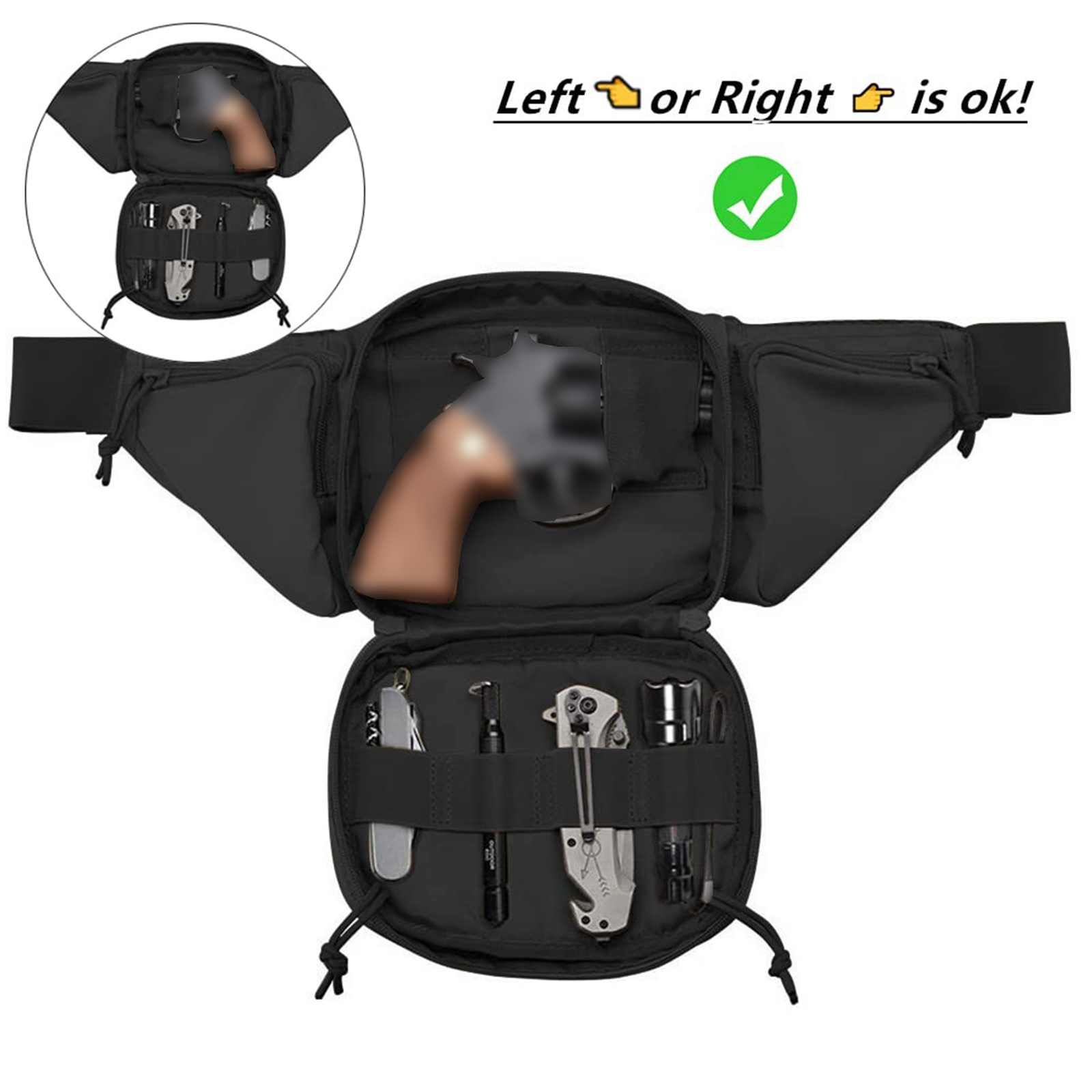 Tactical Fanny Pack Gun Holste - đánh giá và giá Edc Carry Gun